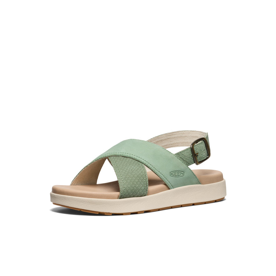 Sandalias cruzadas Elle Luxe para mujer Vert granit/Vert granit