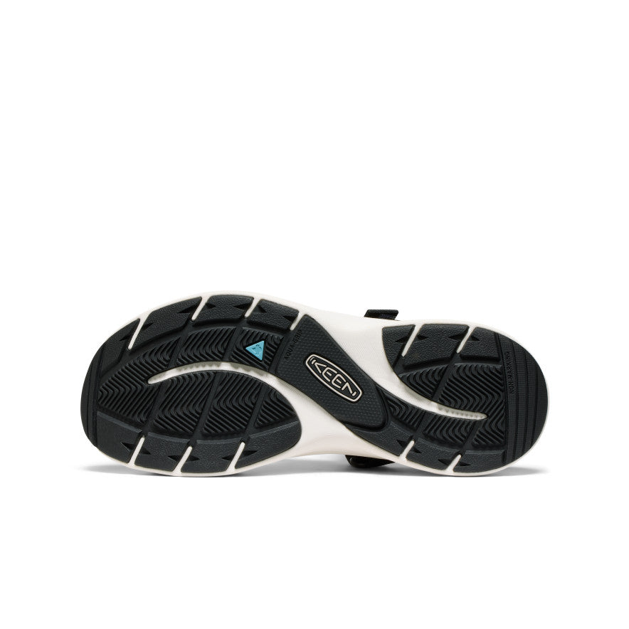 Sandales Leiki à bout ouvert pour femme Noir/Blanc étoilé