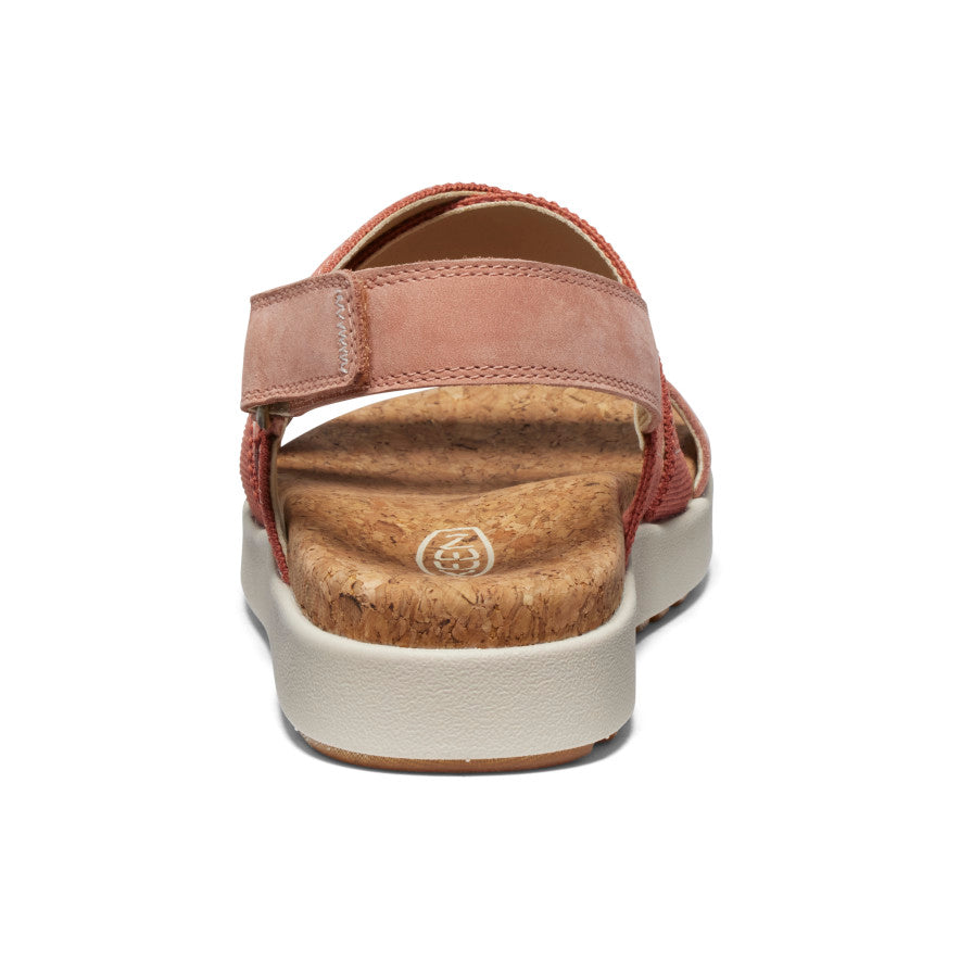 Sandales croisées Elle pour femmes Argile cuite/liège