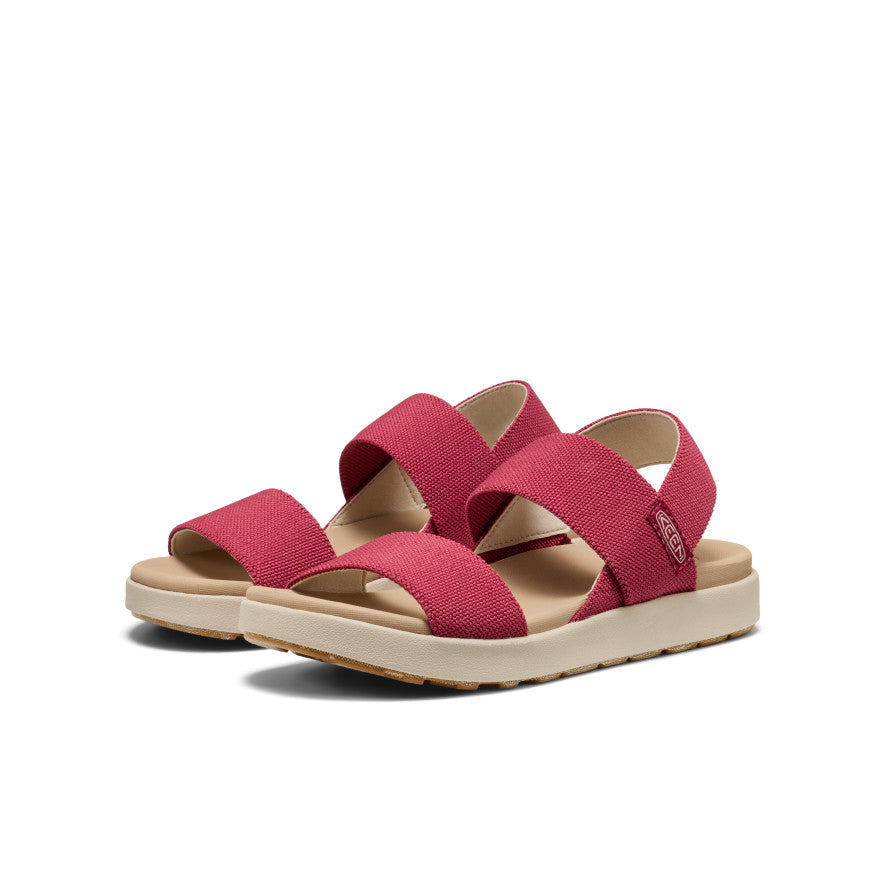 Sandale à bride arrière Elle pour femme Grenat/Bouleau