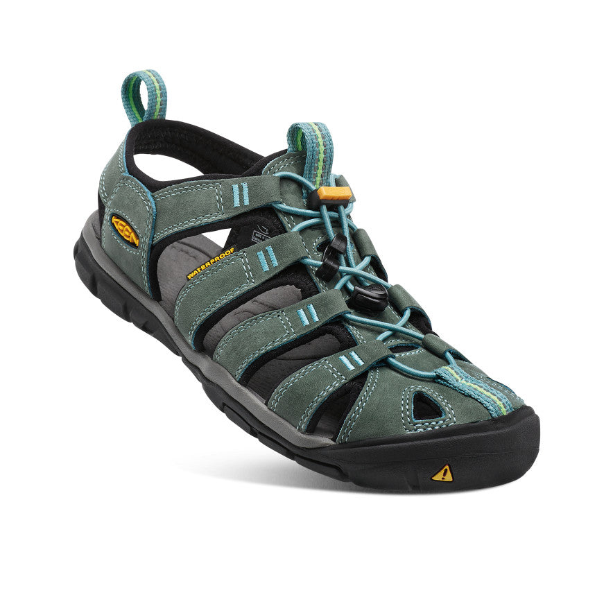 Sandales en cuir pour femmes Clearwater CNX Bleu minéral/Jaune -  3