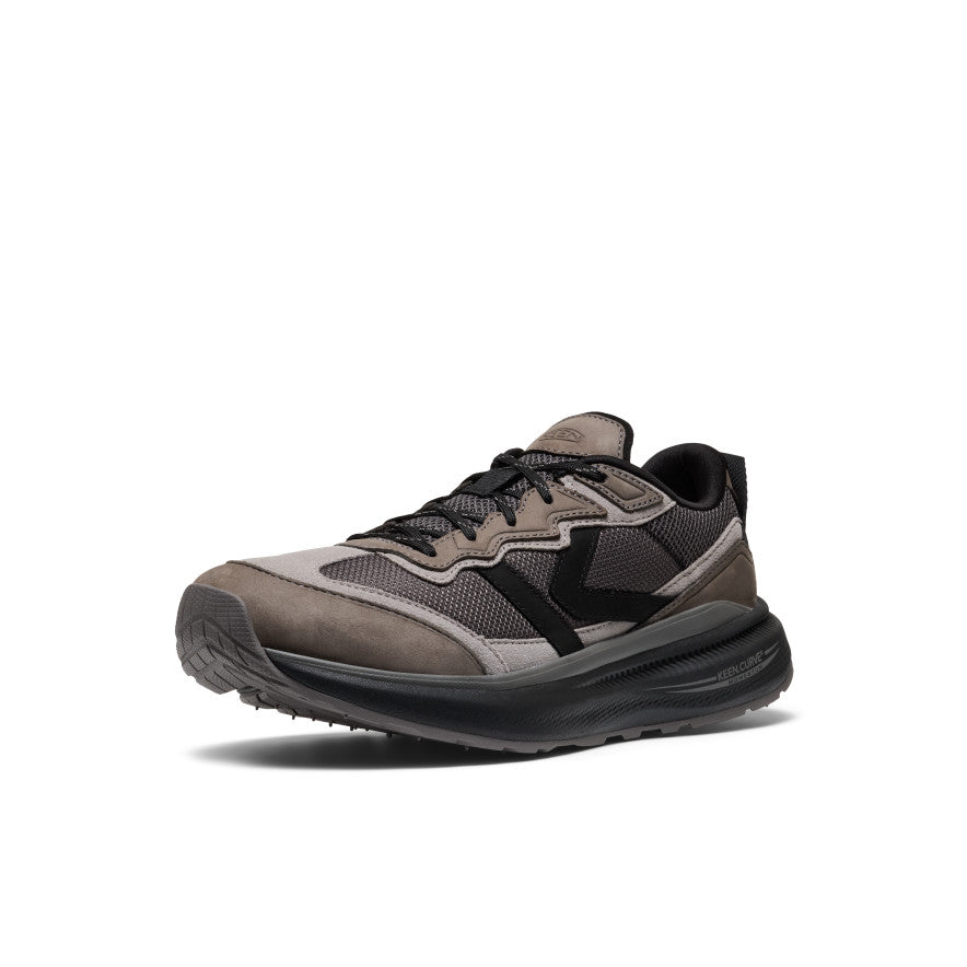 Chaussure de marche en cuir pour homme WK500 Gris acier/Noir