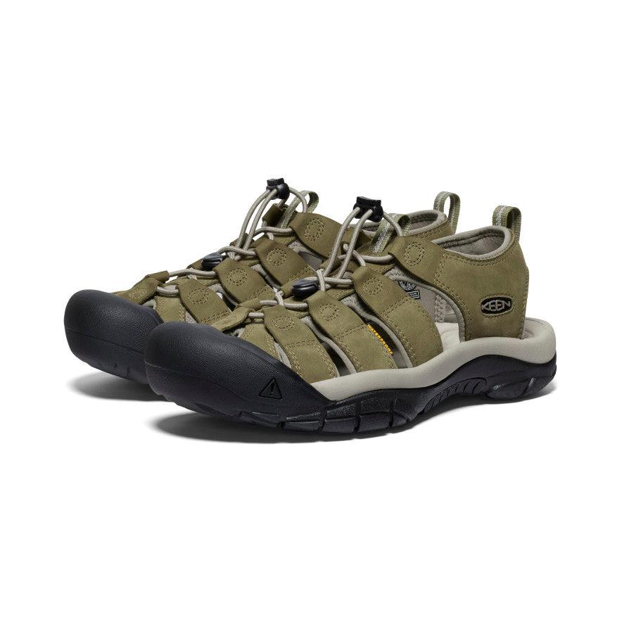 Sandales en cuir Newport pour hommes Martini Olive/Brindle