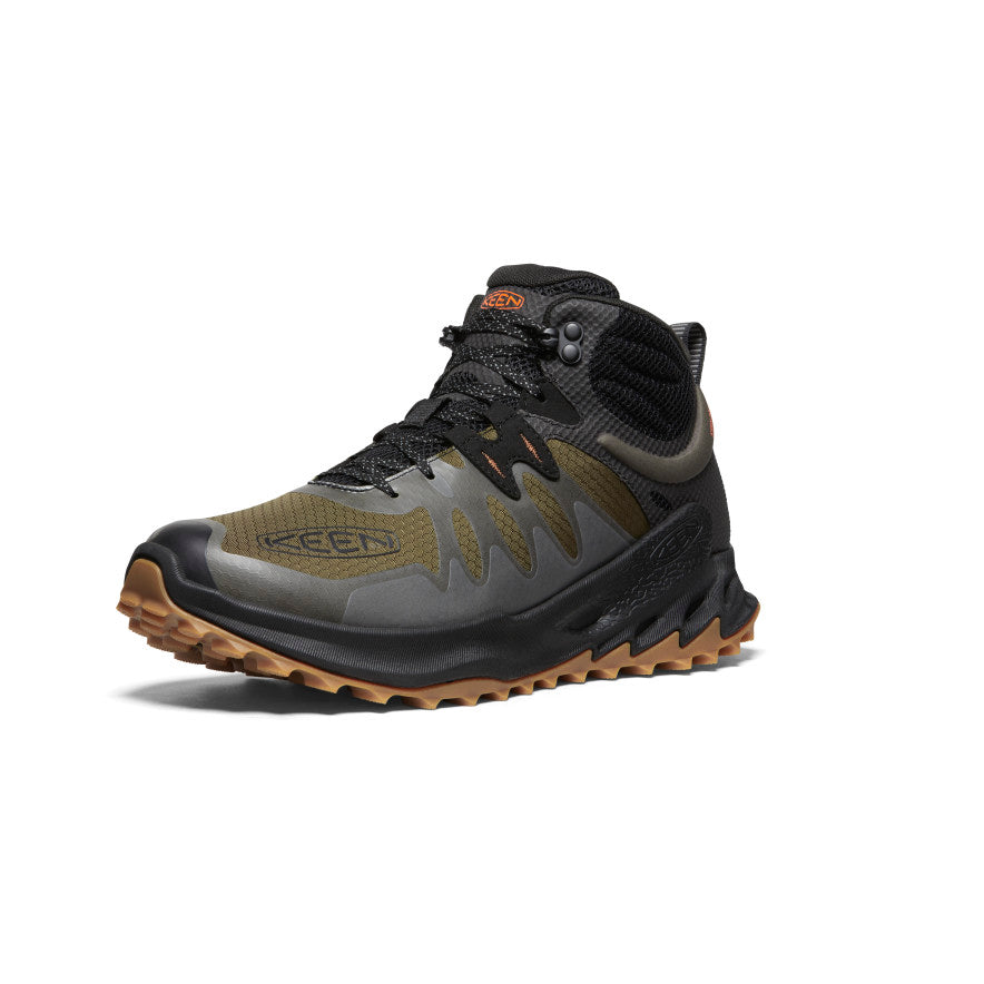 Bottes de randonnée imperméables Zionic pour hommes Ibis olive foncé/écarlate -  3
