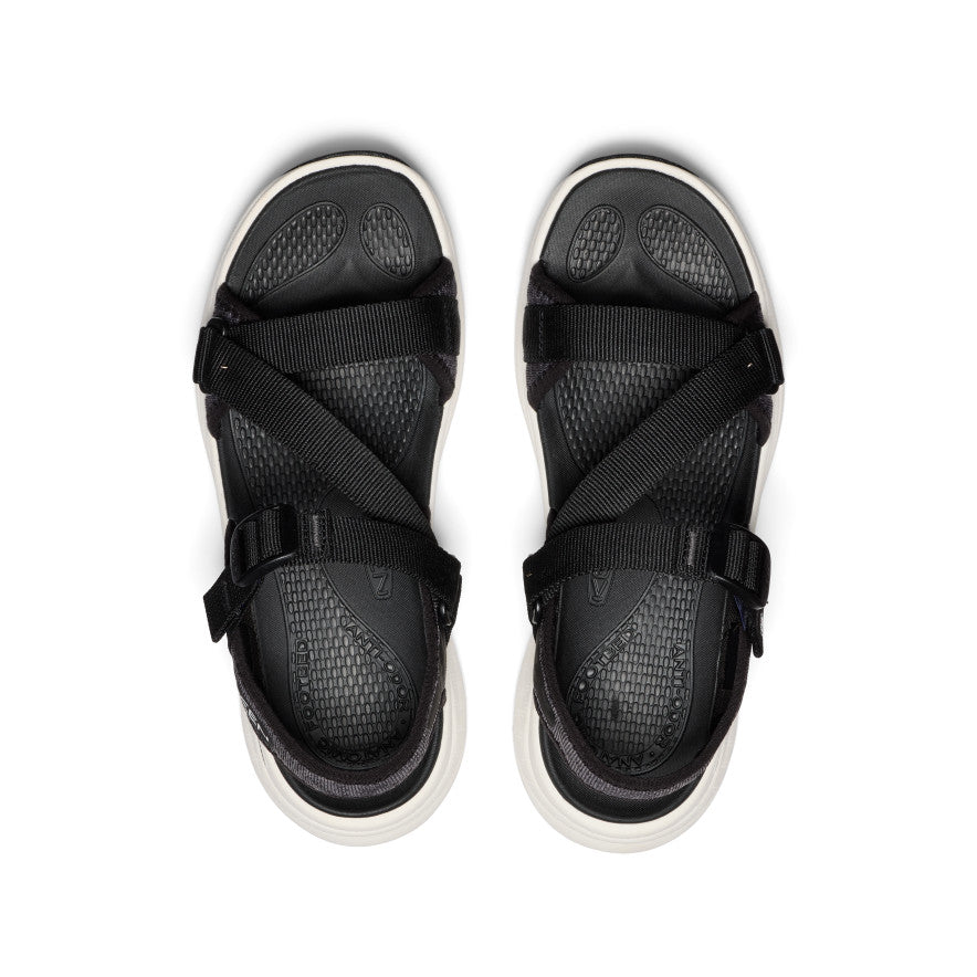 Sandales Leiki à bout ouvert pour femme Noir/Blanc étoilé