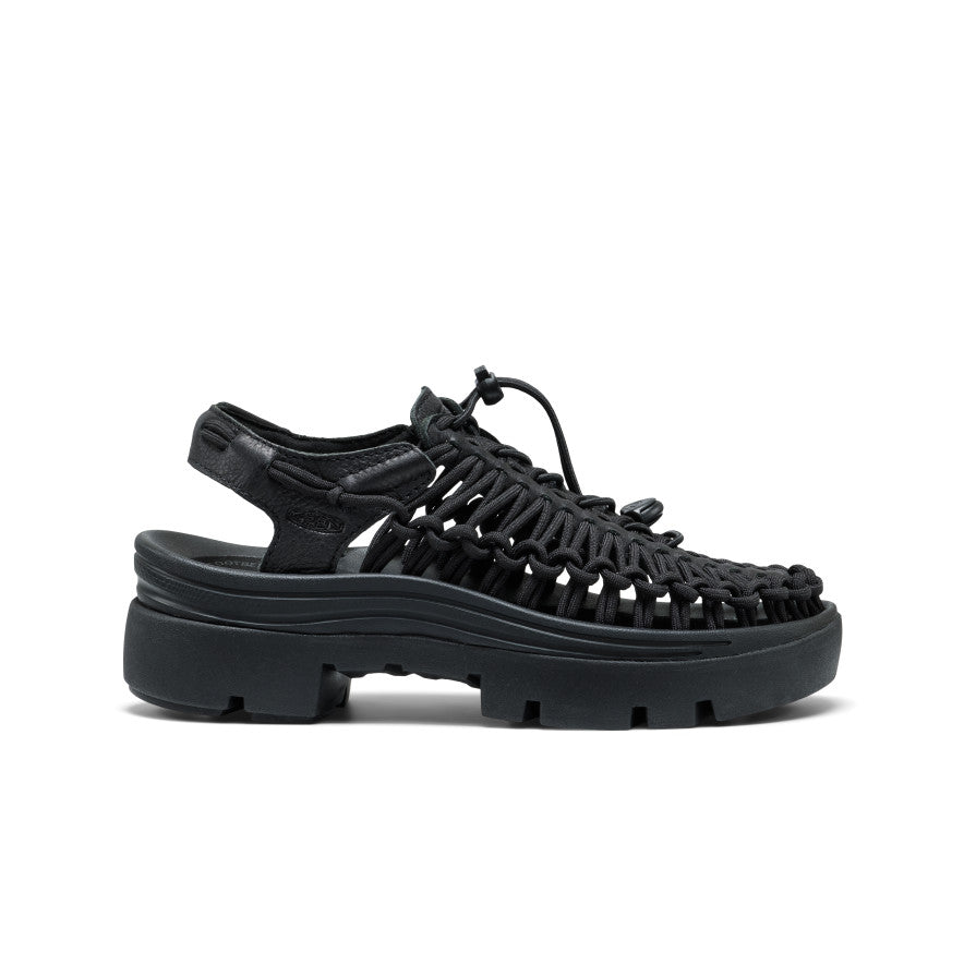 Baskets UNEEK PLT unisexes Feuille noire lisse