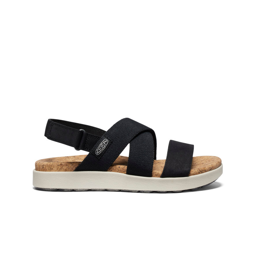 Sandales croisées Elle pour femmes Noir/Bouleau