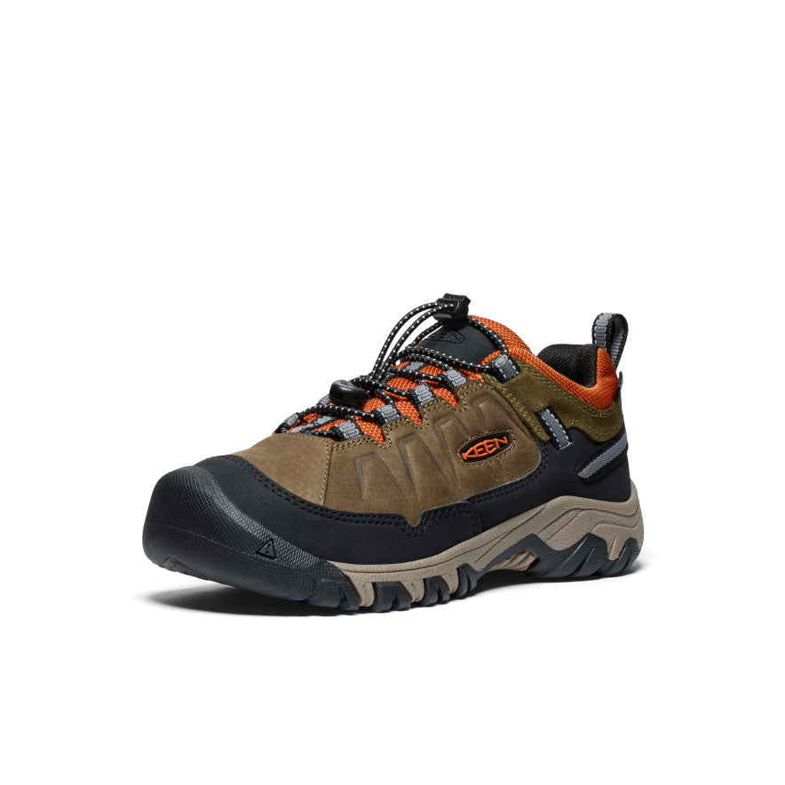 Chaussures de randonnée imperméables Targhee IV pour enfants Olive foncé/Flamme dorée