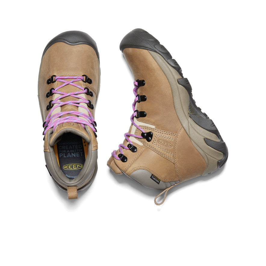 Bottes de randonnée imperméables Pyrénées pour femmes Safari/Lavande anglaise -  4