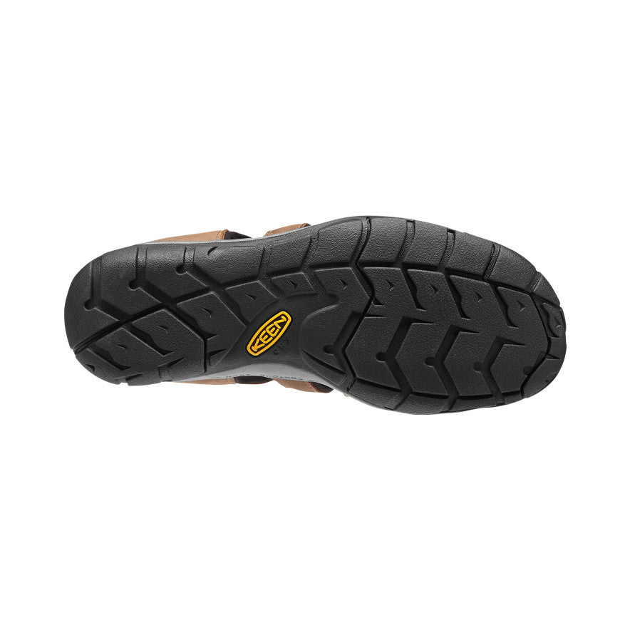 Sandales en cuir Clearwater CNX pour homme Terre foncée/Noir