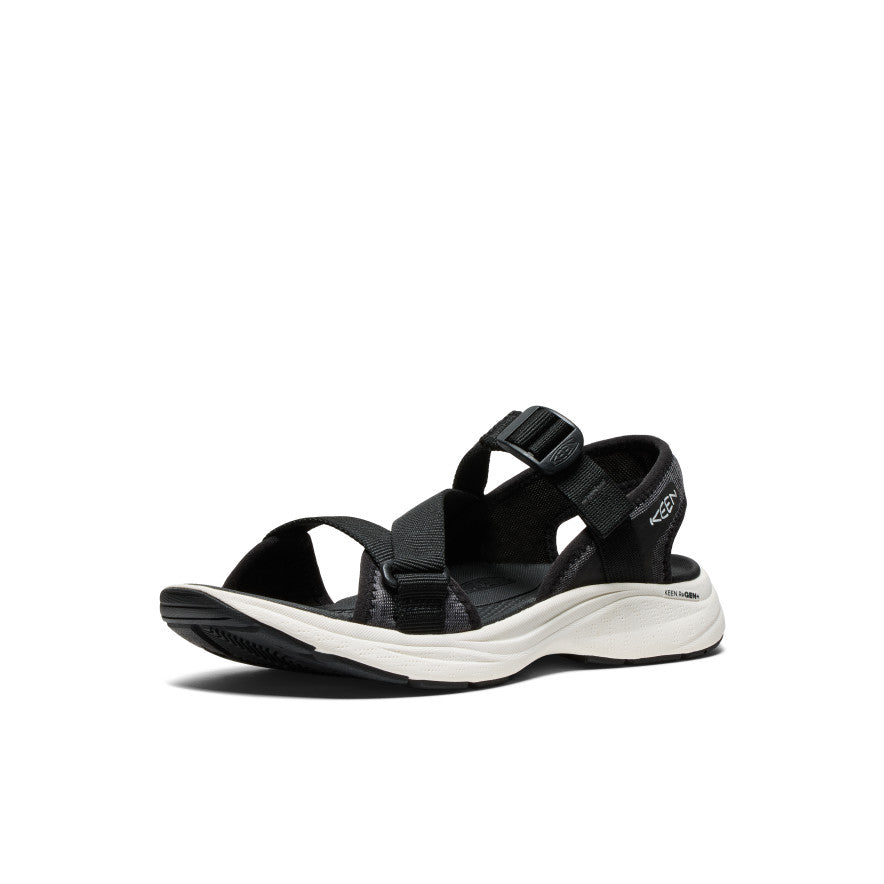 Sandales Leiki à bout ouvert pour femme Noir/Blanc étoilé