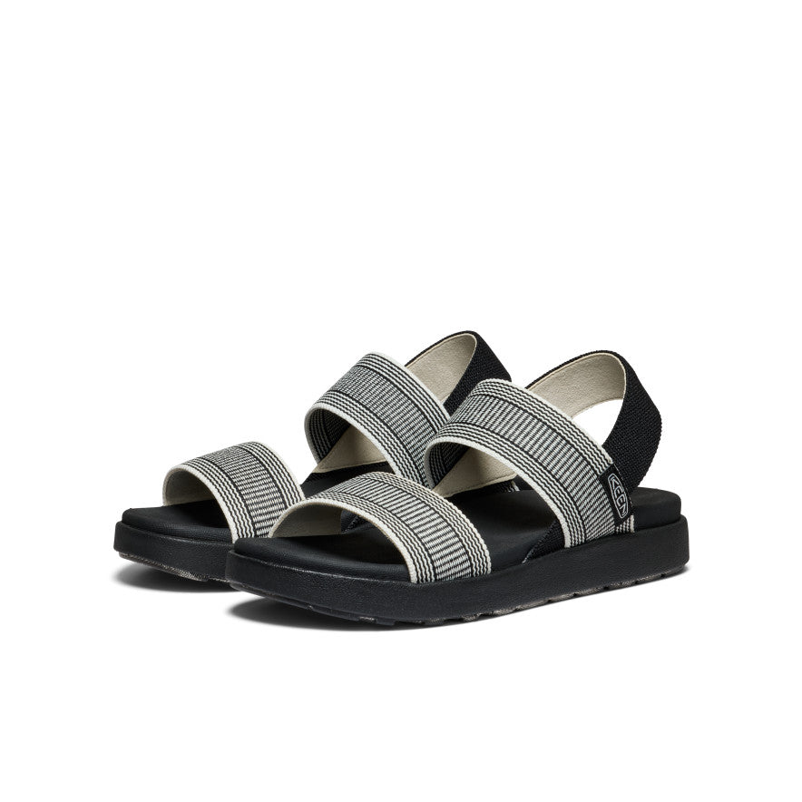 Sandale à bride arrière Elle pour femme Noir/Blanc étoilé