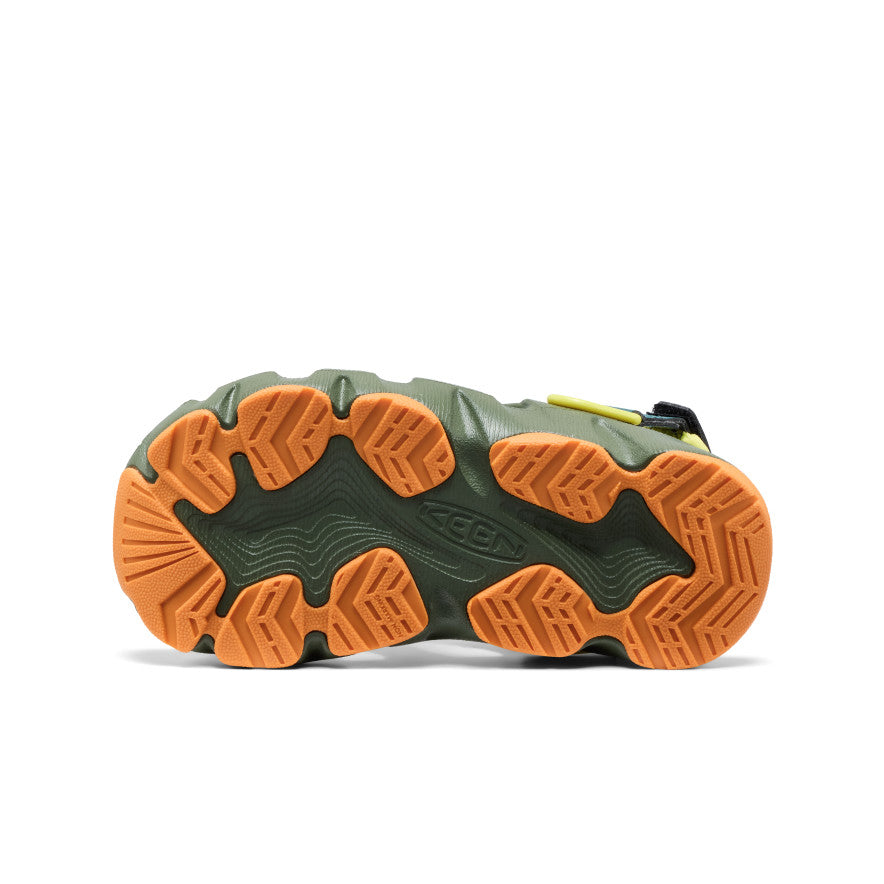 Sabots HyperFLT pour jeunes enfants Peau vert bronze/orange